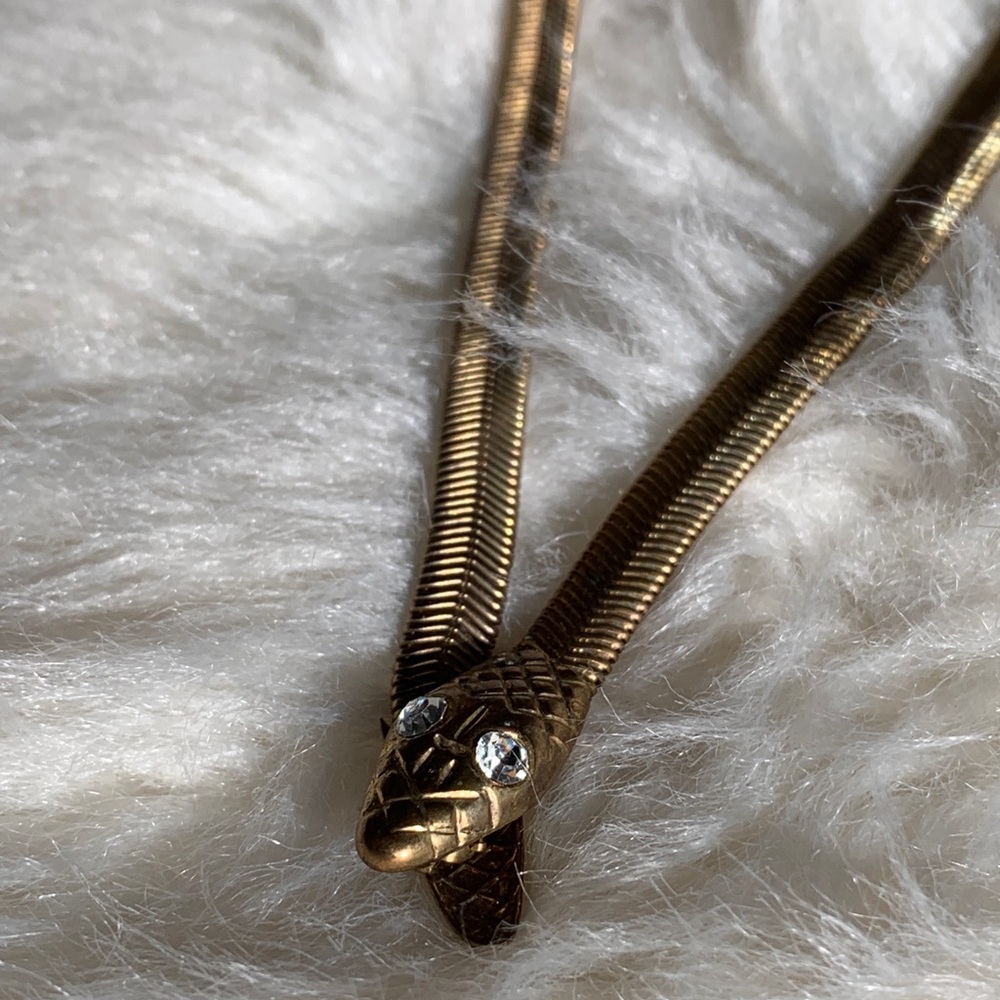 Vintage Snake Necklace | 18” | Clasps on Tail
